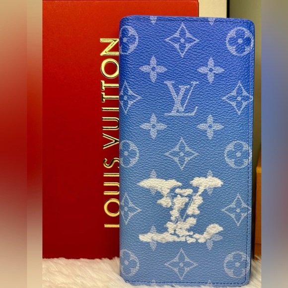 🔥UNUSED!! Louis Vuitton x Virgil Abloh•Clouds Brazza Wallet - Picture 1 of 8